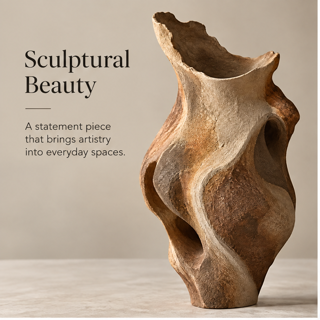 livorr® Organic Form Sculptural Vase — sculptural beauty, a statement piece that brings artistry into everyday spaces