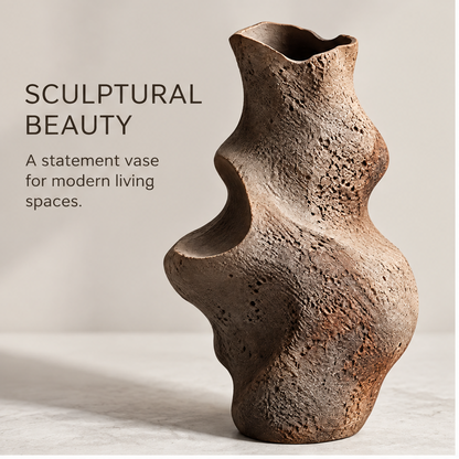 livorr® Natural Texture Sculptural Vase — sculptural beauty, a statement vase for modern living spaces
