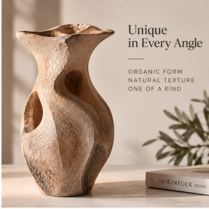 livorr® Sculptural Beauty Vase — thoughtful details showing natural texture, premium craftsmanship and unique sculptural form