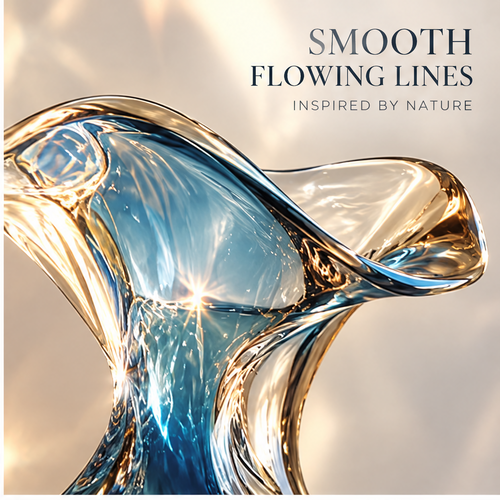 livorr® Blue Glass Sculptural Vase — a touch of elegance for a brighter home, styled on marble table with books
