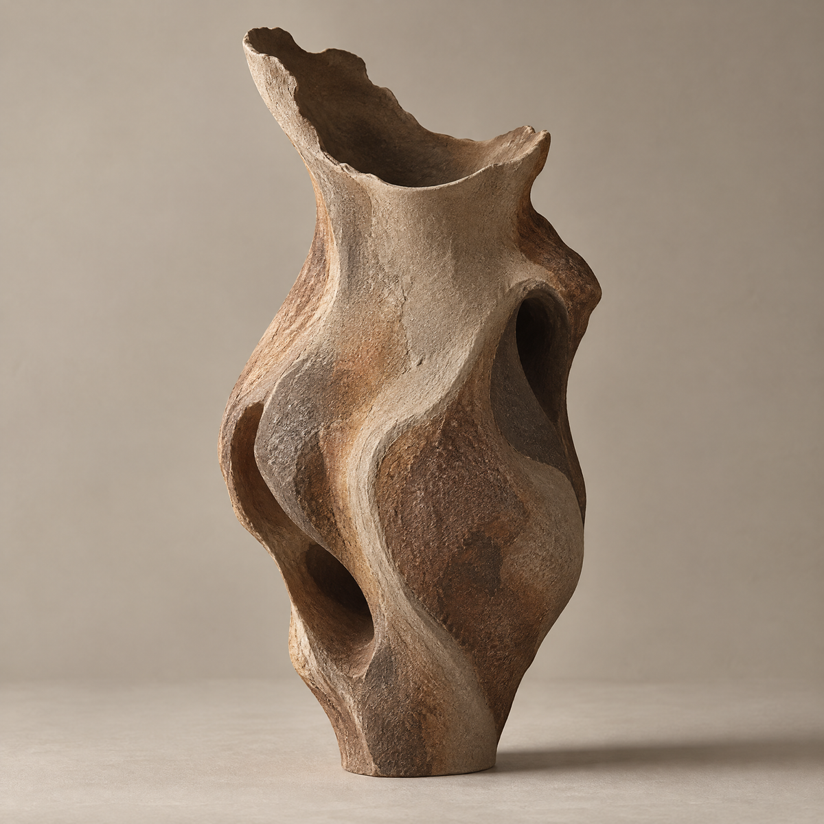 livorr® Organic Form Sculptural Vase — clean studio view of the full tall sculptural silhouette