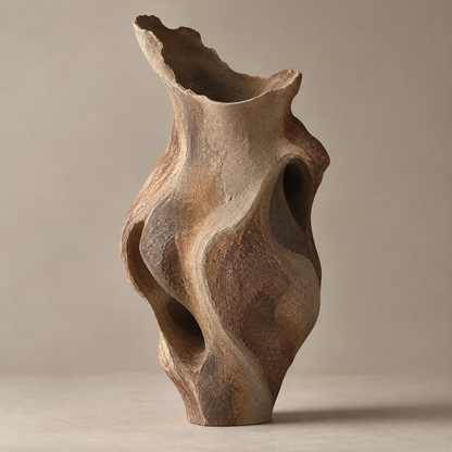 livorr® Organic Form Sculptural Vase — clean studio view of the full tall sculptural silhouette