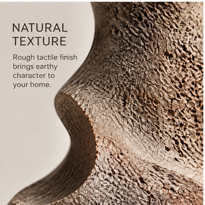 livorr® Natural Texture Sculptural Vase — natural texture close-up, rough tactile finish brings earthy character to your home
