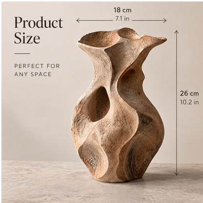 livorr® Sculptural Beauty Vase — product size 18cm x 26cm (7.1in x 10.2in), perfect for any space